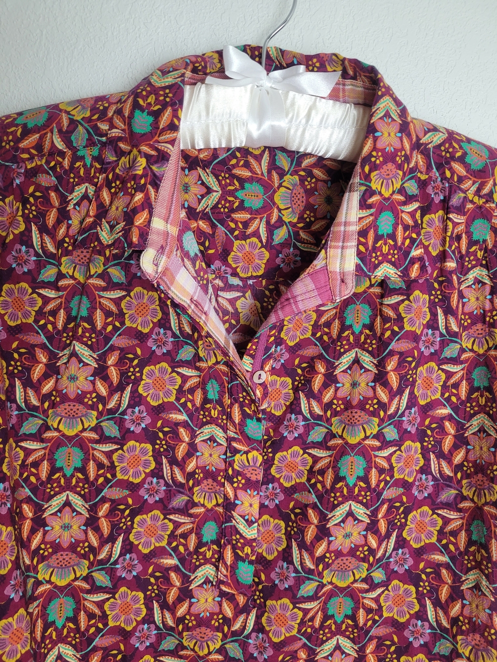 Sundance Floral Button-Front Shirt in Purple Yellow/orange and Teal - Picture 2 of 16
